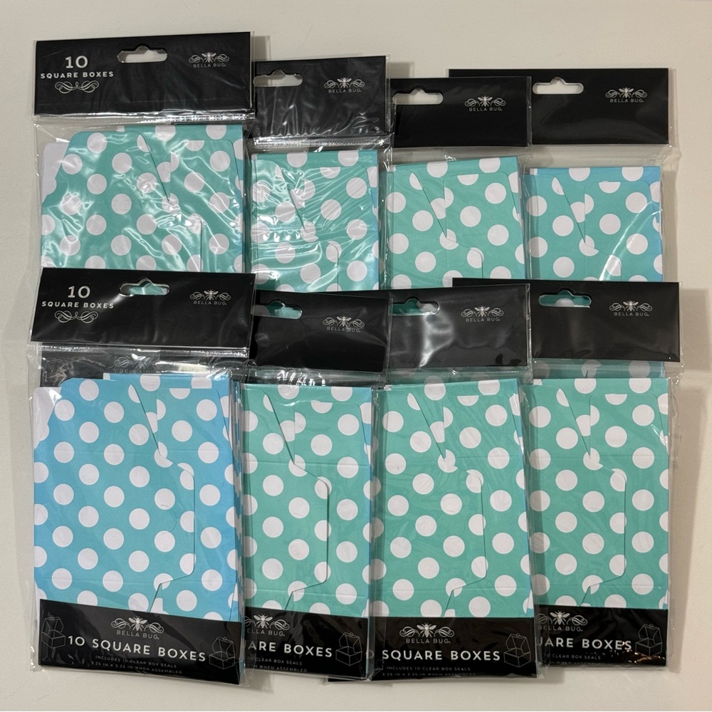 Bella Bug 8- 10ct Square Boxes Blue and White